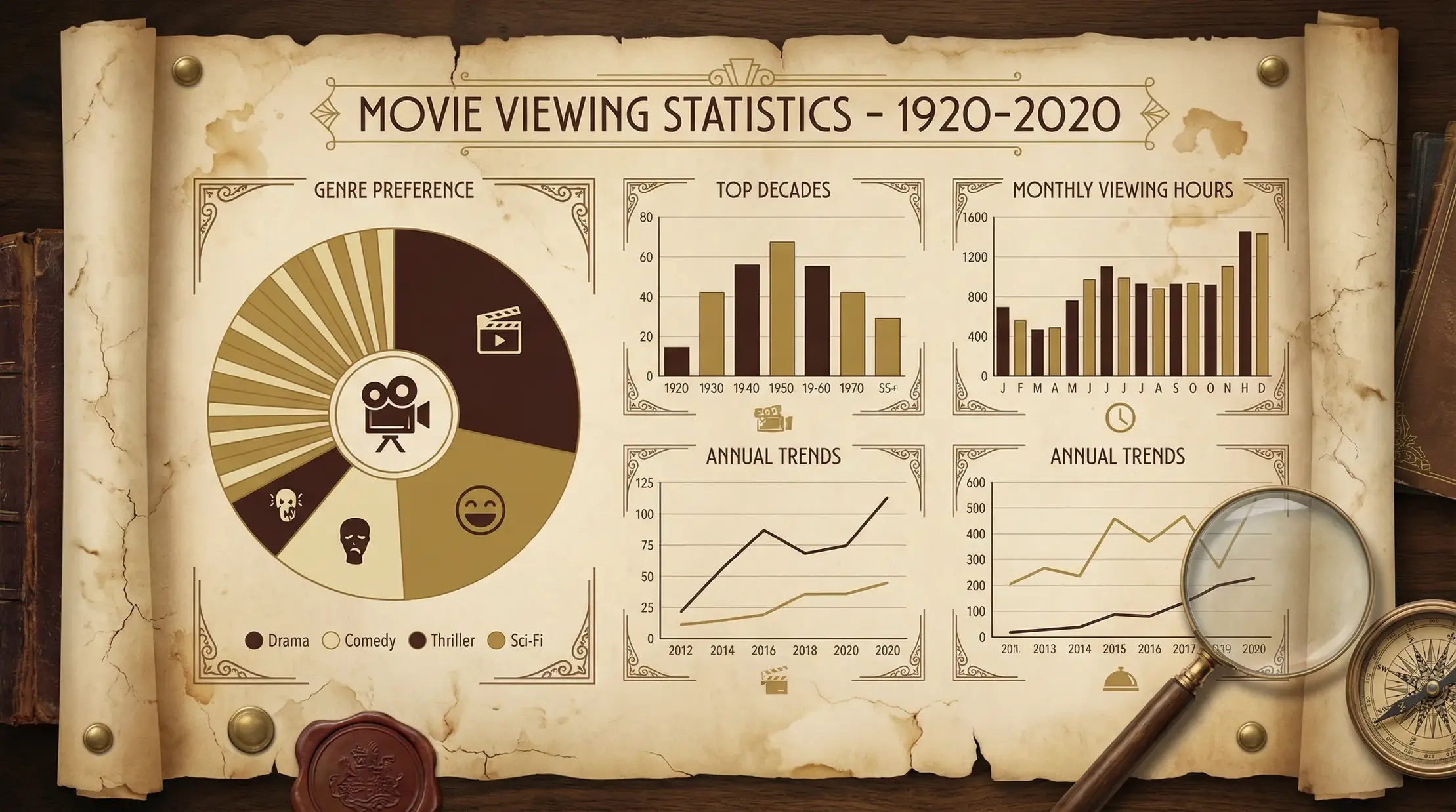 草榴视频 观影数据统计信息图表